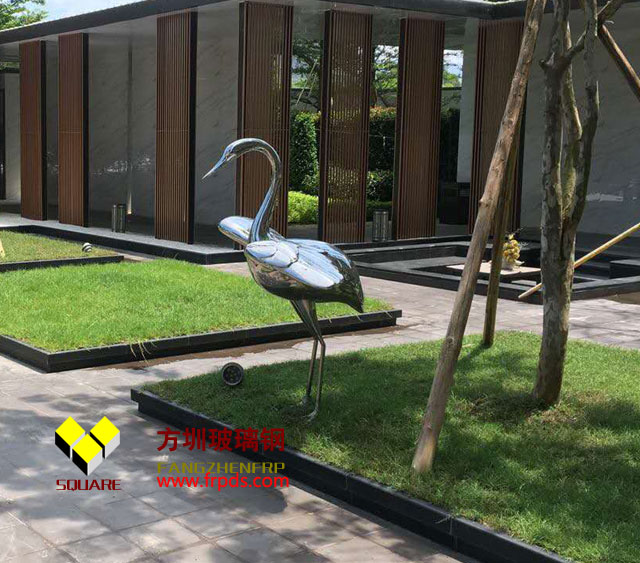 玻璃钢庭院鹤雕塑