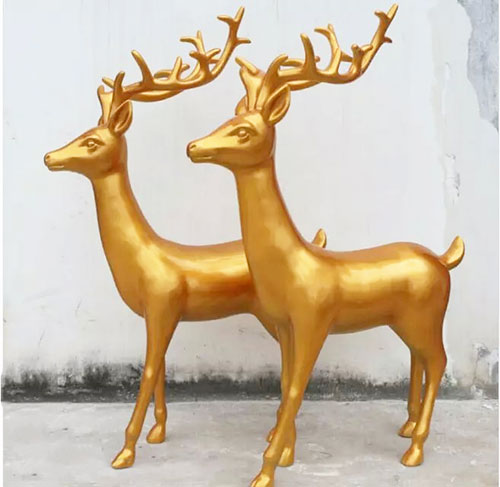 玻璃钢鹿雕塑是雕塑