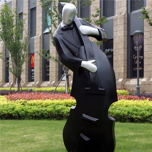 玻璃钢校园抽象人物(wù)雕塑