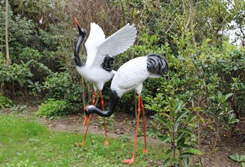玻璃钢园林丹顶鹤雕塑