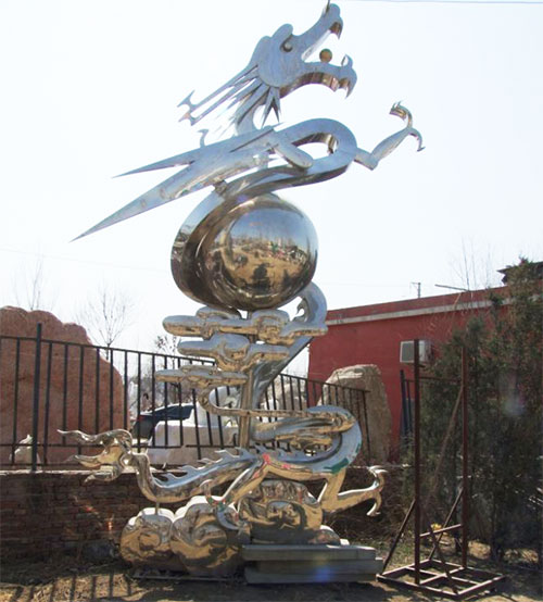 不锈钢中國(guó)龙雕塑
