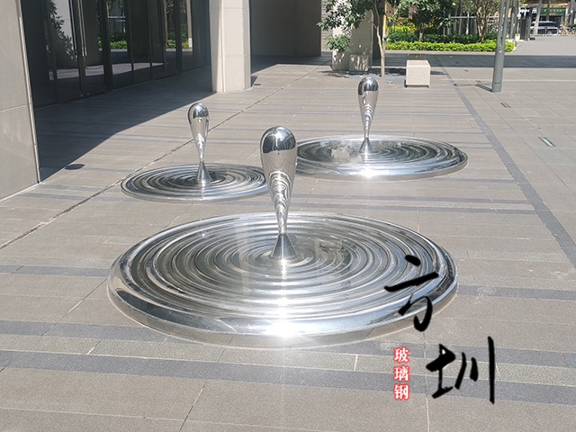 广场步行街(jiē)不锈钢水滴形雕塑