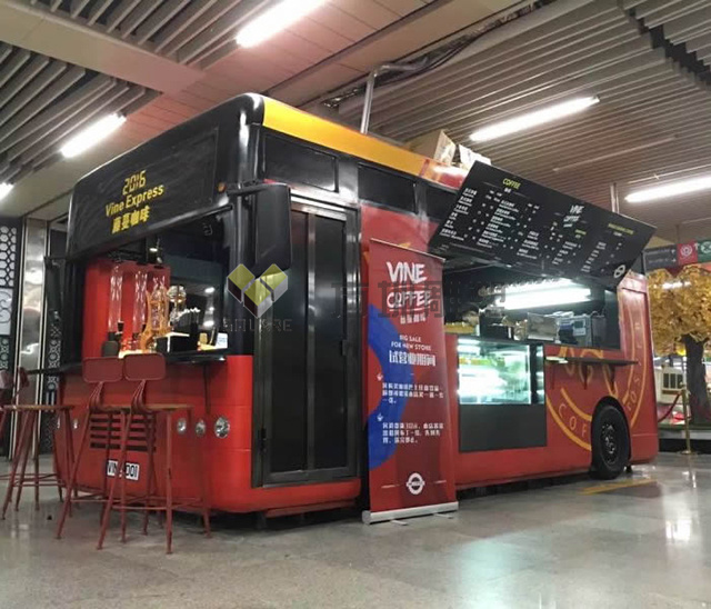 商(shāng)场玻璃钢咖啡售货車(chē)模型